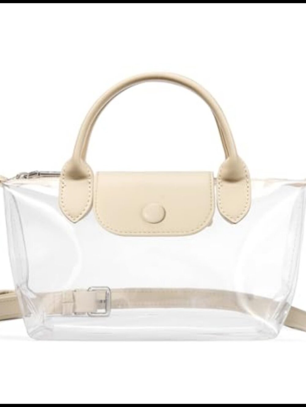 Clear PVC Crossbody Bag with Adjustable Strap